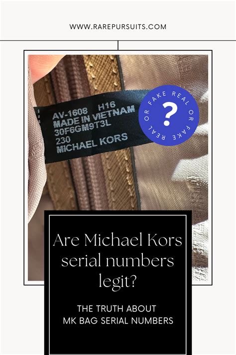 how to know if it's a real michael kors bag|Michael Kors serial number checker.